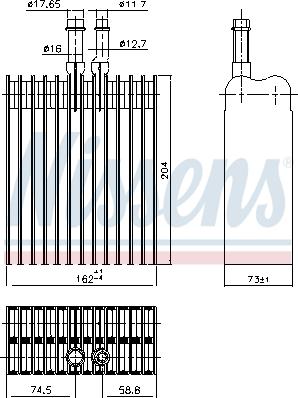 Nissens 92378 - Випарник, кондиціонер autocars.com.ua