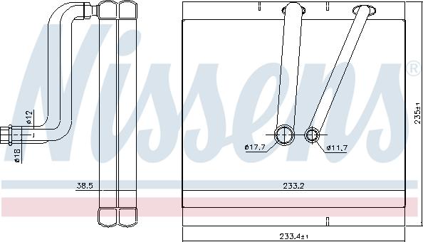 Nissens 92381 - Испаритель, кондиционер avtokuzovplus.com.ua