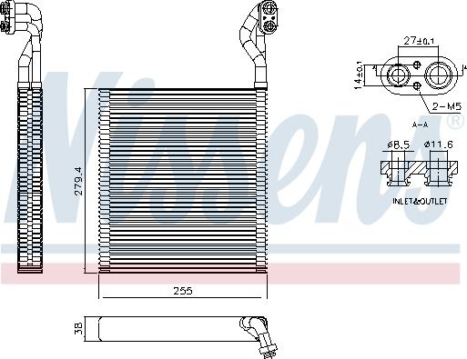 Nissens 92413 - Випарник, кондиціонер autocars.com.ua