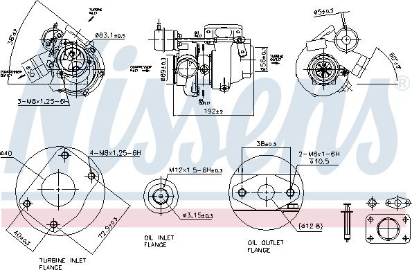 Nissens 93040 - Компресор, наддув autocars.com.ua