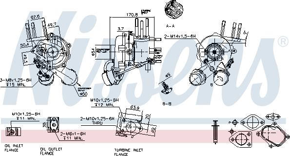 Nissens 93042 - Турбина, компрессор avtokuzovplus.com.ua