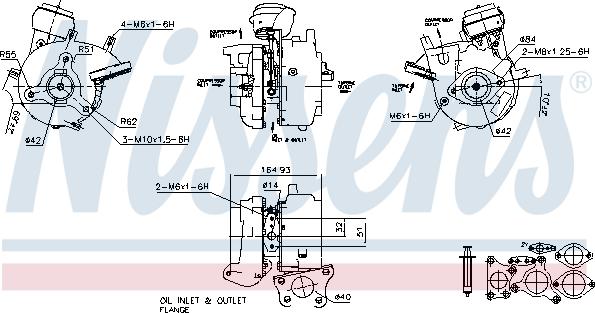 Nissens 93056 - Турбина, компрессор avtokuzovplus.com.ua