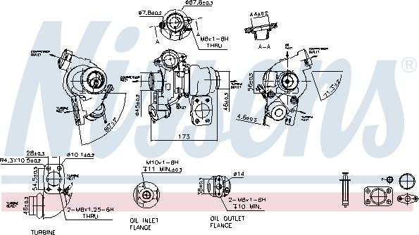 Nissens 93061 - Турбина, компрессор avtokuzovplus.com.ua