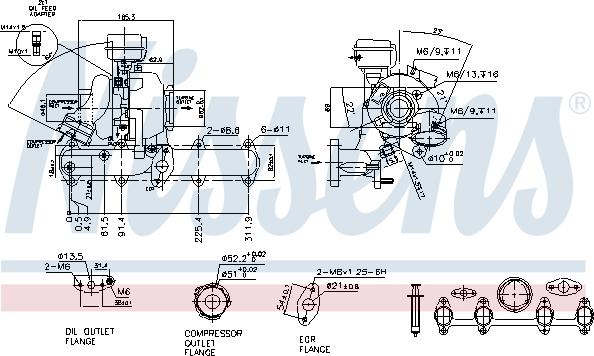 Nissens 93068 - Компресор, наддув autocars.com.ua