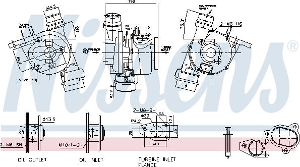 Nissens 93072 - Турбина, компрессор avtokuzovplus.com.ua