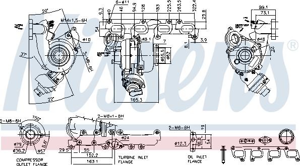 Nissens 93076 - Компресор, наддув autocars.com.ua