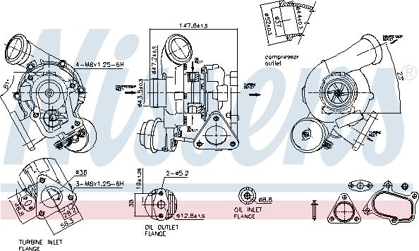 Nissens 93080 - Компресор, наддув autocars.com.ua