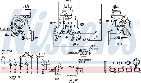 Nissens 93098 - Компресор, наддув autocars.com.ua