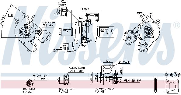 Nissens 93104 - Турбина, компрессор avtokuzovplus.com.ua