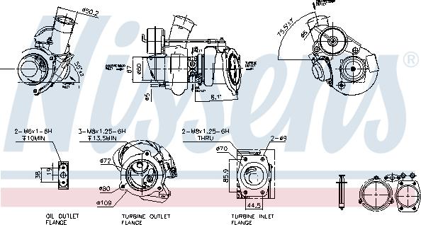 Nissens 93147 - Турбина, компрессор avtokuzovplus.com.ua