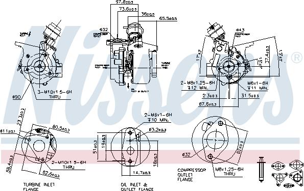 Nissens 93150 - Турбина, компрессор avtokuzovplus.com.ua