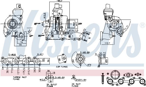 Nissens 93168 - Турбина, компрессор avtokuzovplus.com.ua