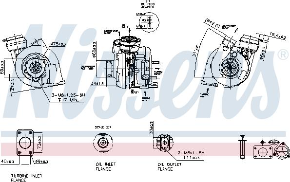 Nissens 93175 - Турбина, компрессор avtokuzovplus.com.ua