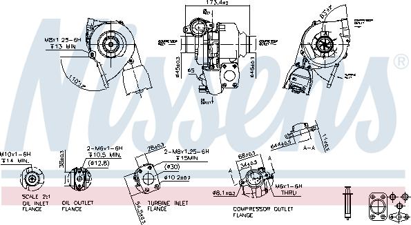 Nissens 93257 - Турбина, компрессор avtokuzovplus.com.ua