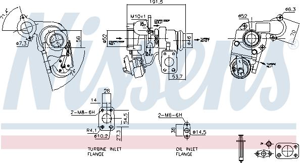 Nissens 93259 - Турбина, компрессор avtokuzovplus.com.ua