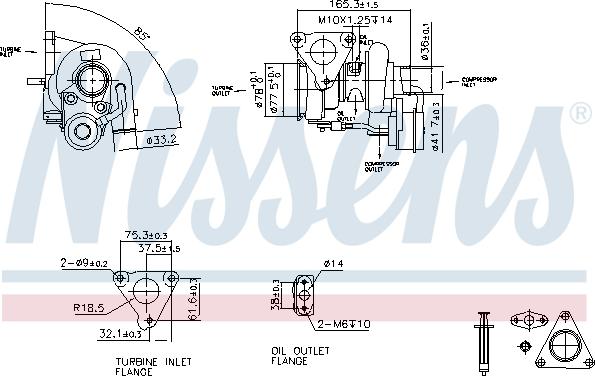 Nissens 93262 - Турбина, компрессор avtokuzovplus.com.ua