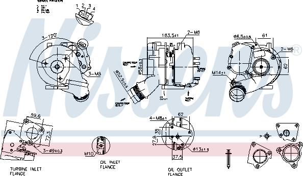 Nissens 93280 - Компресор, наддув autocars.com.ua