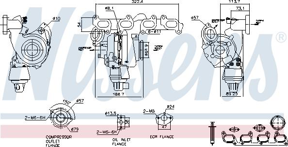 Nissens 93285 - Компресор, наддув autocars.com.ua