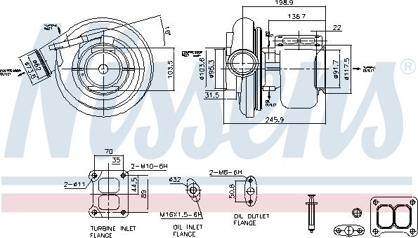 NISSENS 93301 - Компресор, наддув autocars.com.ua