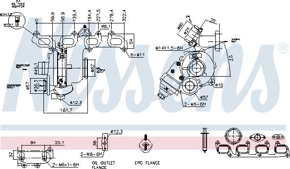 Nissens 93356 - Компресор, наддув autocars.com.ua