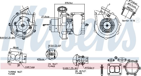 Nissens 93390 - Турбина, компрессор avtokuzovplus.com.ua