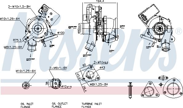 Nissens 93413 - Компресор, наддув autocars.com.ua