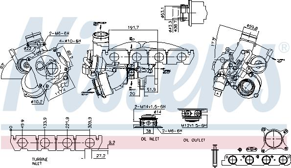 Nissens 93415 - Турбина, компрессор avtokuzovplus.com.ua