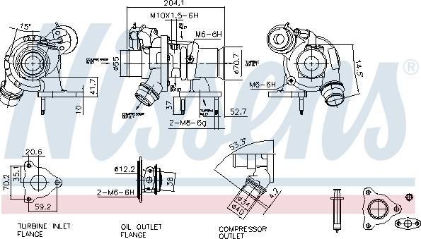 Nissens 93444 - Компресор, наддув autocars.com.ua