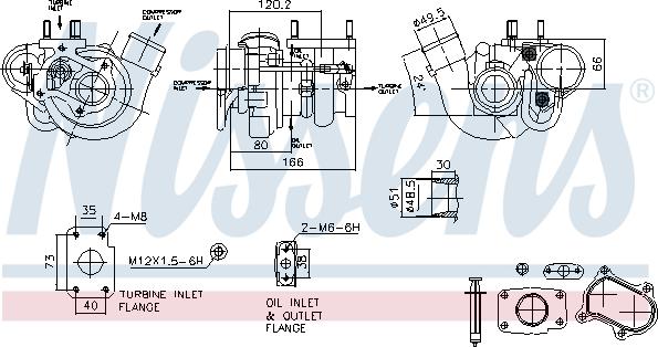 Nissens 93473 - Компресор, наддув autocars.com.ua