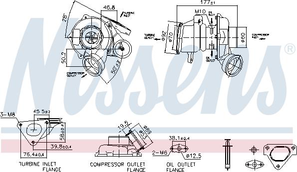 Nissens 93480 - Компресор, наддув autocars.com.ua