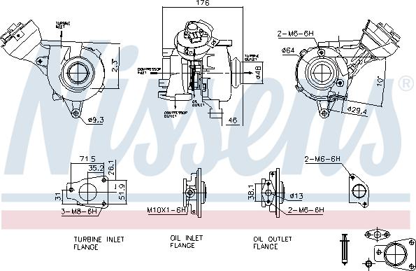 Nissens 93482 - Турбина, компрессор autodnr.net