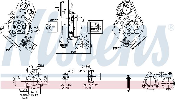 Nissens 93486 - Турбина, компрессор avtokuzovplus.com.ua