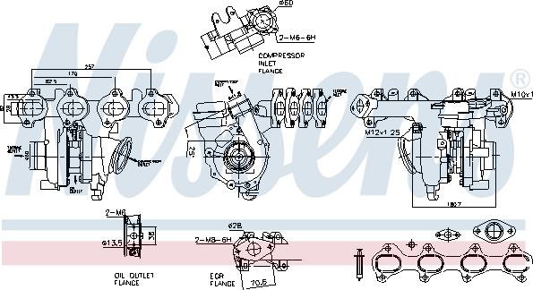 Nissens 93487 - Компресор, наддув autocars.com.ua