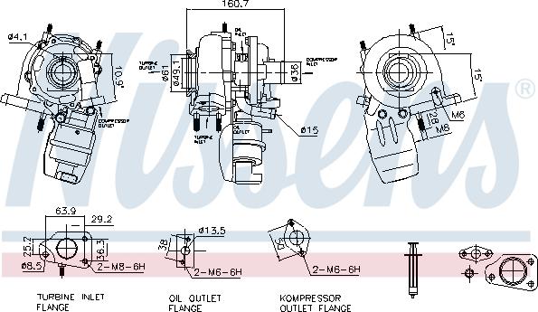 Nissens 93498 - Компресор, наддув autocars.com.ua