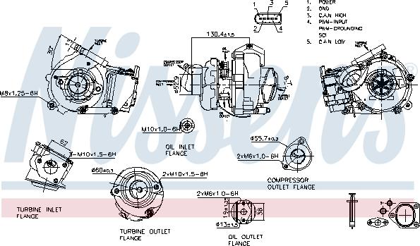 Nissens 93502 - Турбина, компрессор autodnr.net