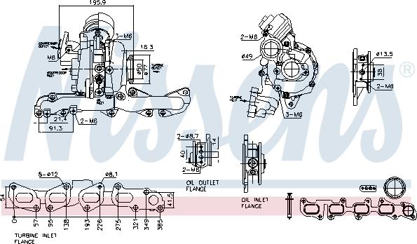 Nissens 93506 - Компресор, наддув autocars.com.ua