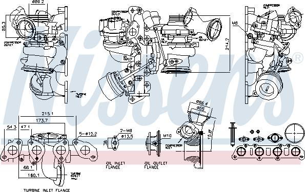 Nissens 93508 - Компресор, наддув autocars.com.ua