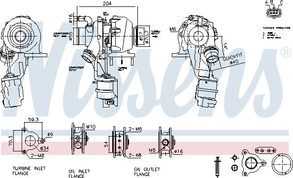 Nissens 93509 - Компресор, наддув autocars.com.ua