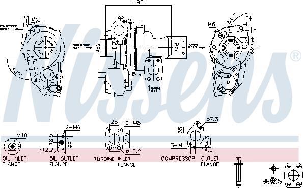 Nissens 93514 - Компресор, наддув autocars.com.ua