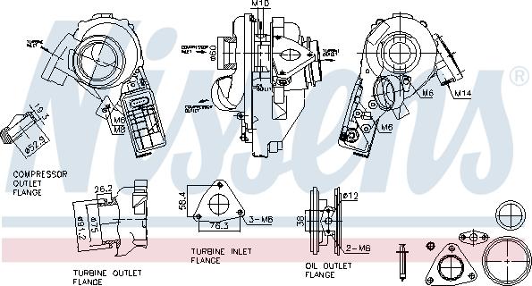 Nissens 93520 - Турбина, компрессор autodnr.net