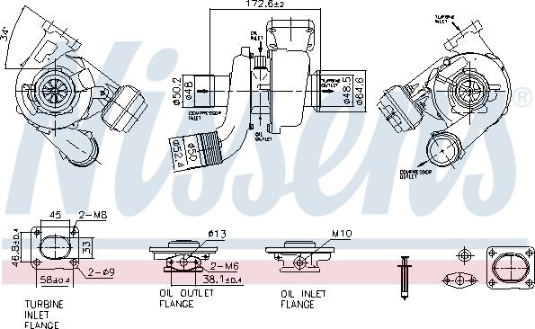 Nissens 93522 - Компресор, наддув autocars.com.ua