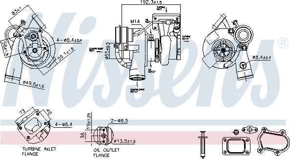 Nissens 93528 - Компресор, наддув autocars.com.ua