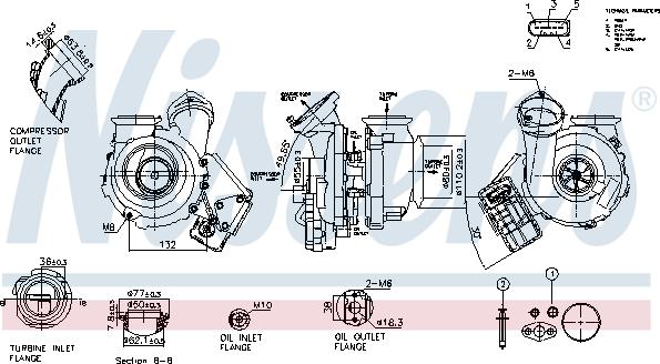 Nissens 93531 - Турбина, компрессор avtokuzovplus.com.ua