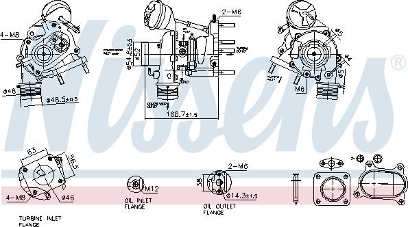 Nissens 93537 - Турбина, компрессор avtokuzovplus.com.ua