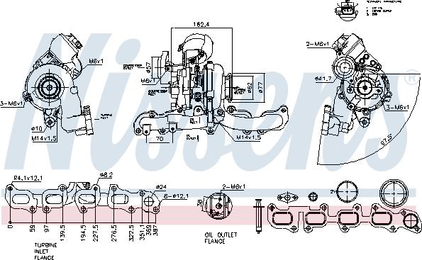 Nissens 93547 - Турбина, компрессор avtokuzovplus.com.ua