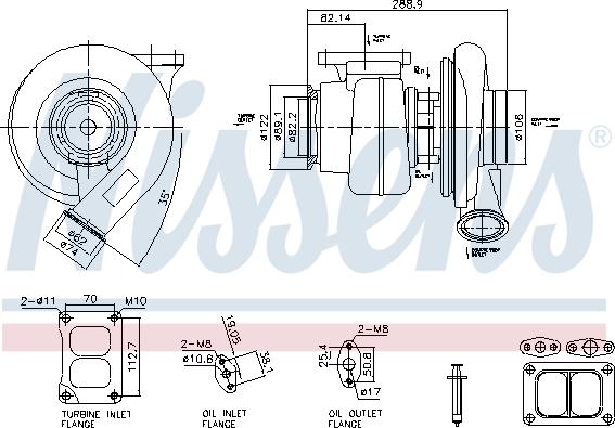 Nissens 93584 - Турбина, компрессор autodnr.net