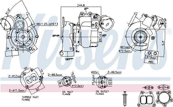 Nissens 93601 - Компресор, наддув autocars.com.ua