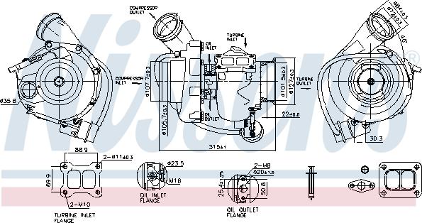 Nissens 93612 - Компресор, наддув autocars.com.ua