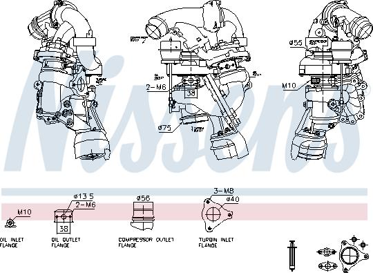 Nissens 93628 - Компресор, наддув autocars.com.ua