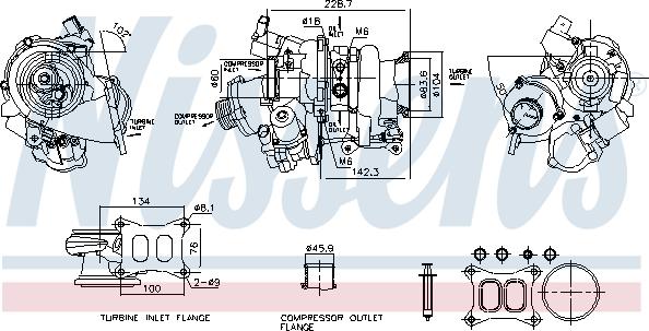 Nissens 93632 - Турбина, компрессор autodnr.net